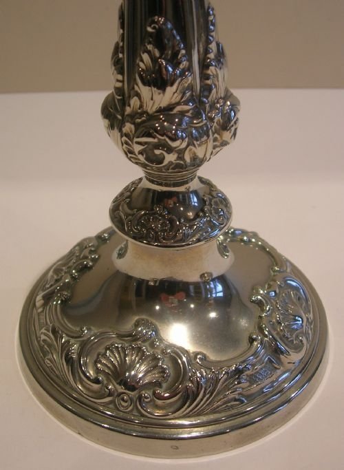 fig 1. Pair Victorian English Silver Plated Candlesticks c.1860