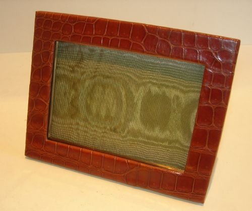 Wonderful Antique English Crocodile Photograph Frame C.1900