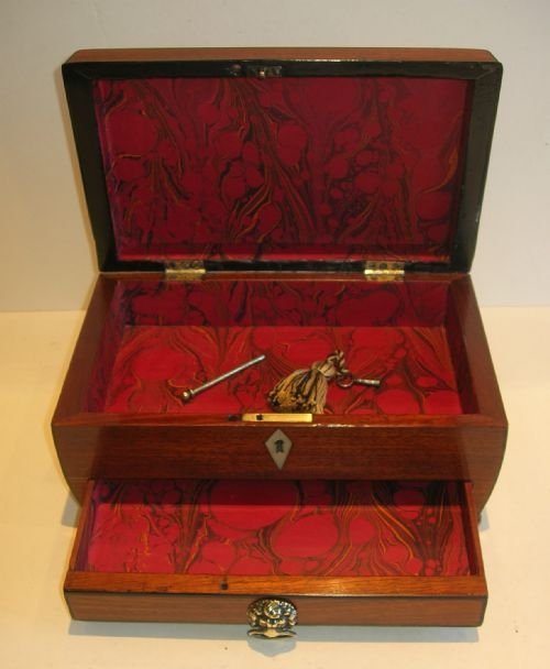 fig 2. Exquisite English Regency Mahogany Jewelry Box c.1820