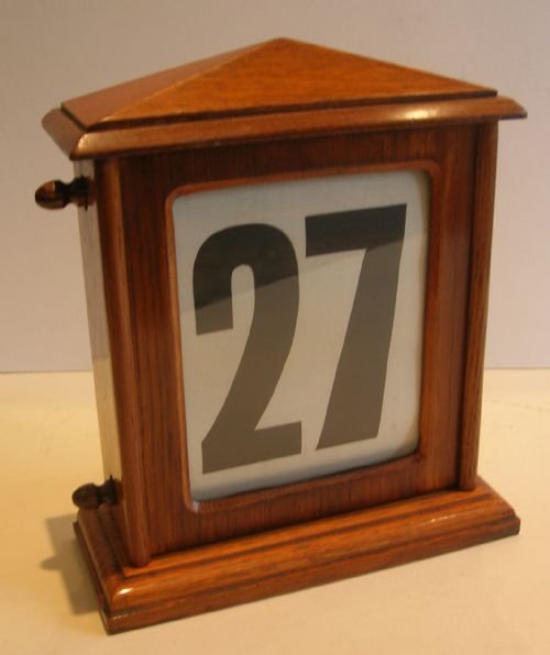Unusual Antique English Desk-top Perpetual Calendar C.1900