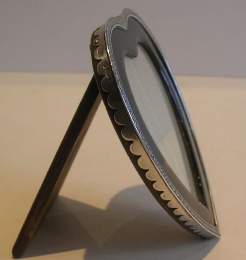 fig 1. Victorian English Sterling Silver & Tortoiseshell Photograph Frame - Heart