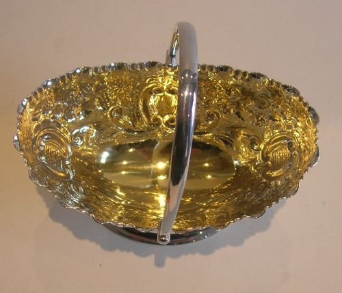 fig 1. Beautiful Victorian Silver Plated Sugar Basket c.1880