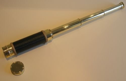 Wonderful Antique English Three Drawer Brass Telescope