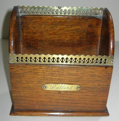 fig 1. Antique English Oak and Brass
