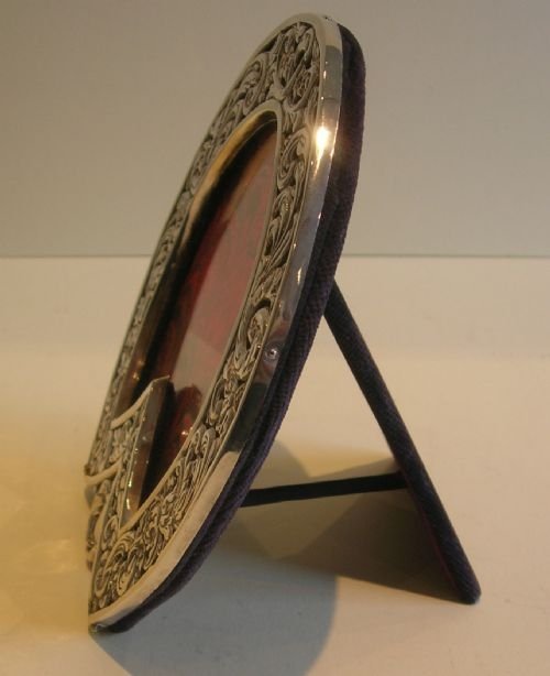 fig 2. English Victorian Sterling Silver Photo Frame - Horseshoe