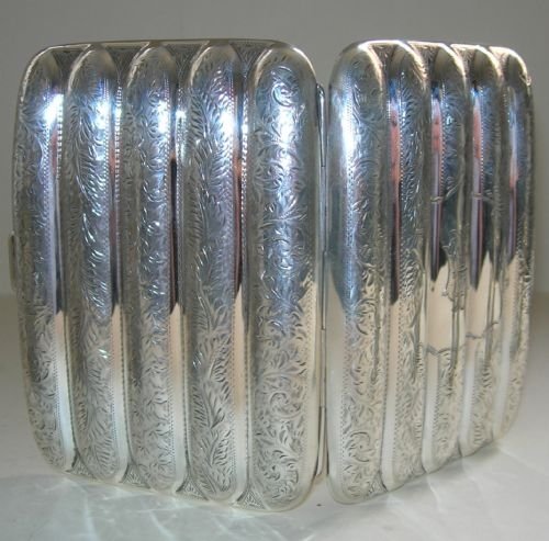 Antique Five Finger Solid or Sterling Silver Cigar Case
