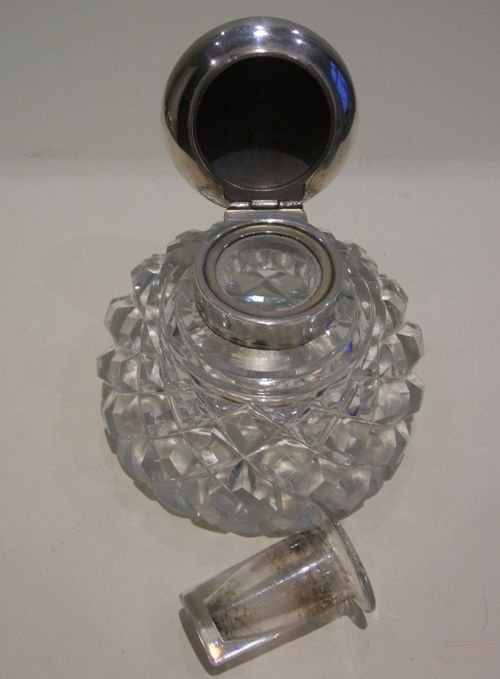 fig 2. Stunning Sterling Silver and Enamel Topped Inkwell - 1913
