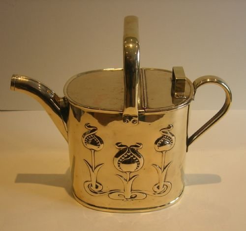 Large Antique English Brass Watering Can - Art Nouveau - Joseph Sankey