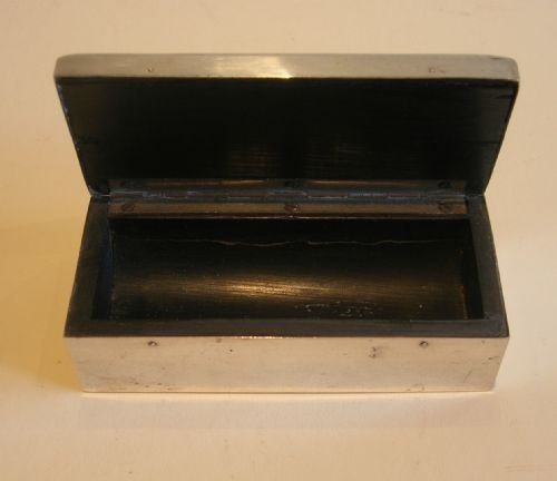 fig 1. Victorian English Sterling Silver Postage Stamp Box - Angels / Cherubs
