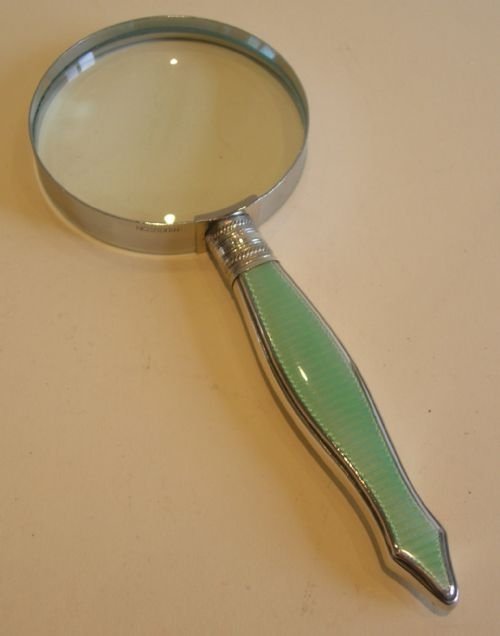 
The Nickel Framed Magnifier Is of Course New, Making It a Pristine and Very Usable Accessory with a Good Magnification.

excellent Condition, Measuring 7 1/8" Long with a Magnifier Having a Diameter Measuring 3".

Item Id: 32087

--------------------
Free Worldwide Registered Airmail; Insurance Optional.
