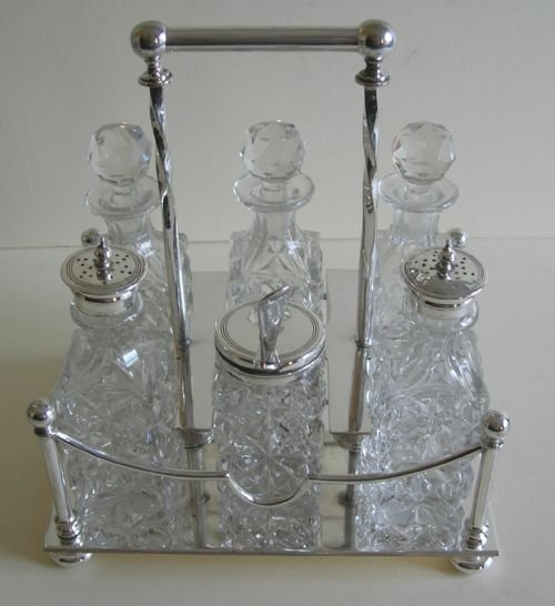 Exceptional Antique English Cruet Set by William Hutton & Sons C.1880