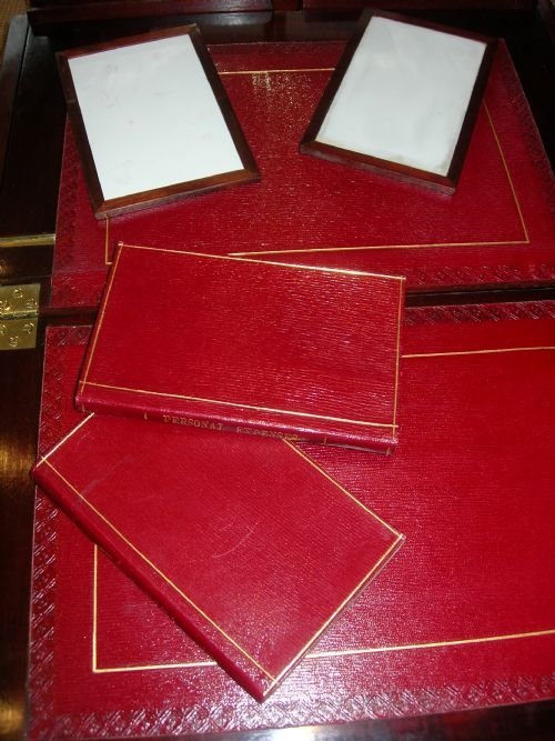 fig 3. Grand Top-Notch Antique Inlaid Mahogany Stationery Writing Box c.1900