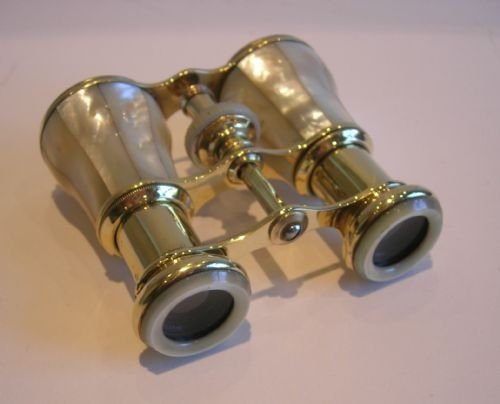 Antique Polished Brass & Mother of Pearl Opera Glasses C.1890