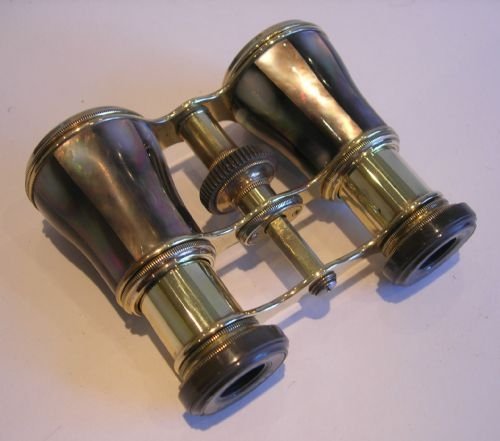 fig 1. Top Quality Dark Mother of Pearl / Abalone Shell Opera Glasses by Negretti & Zambra, London