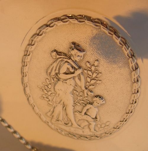 fig 1. English Sterling Silver Figural Jewelry Box - Mother & Child - 1912