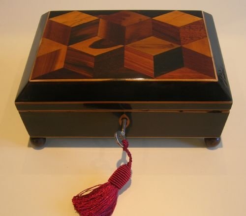 Elegant Coromandel & Tunbridge Ware Jewellery Box C.1820