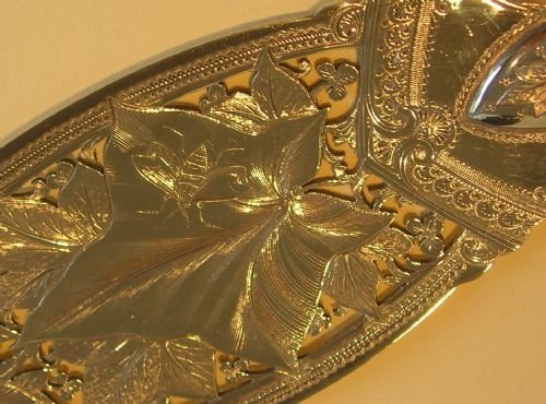 fig 1. Fine Antique English Silver Plate Fish Servers By James Dixon