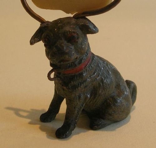 fig 1. Antique English Trumps or Bridge Marker - Dogs - Pug