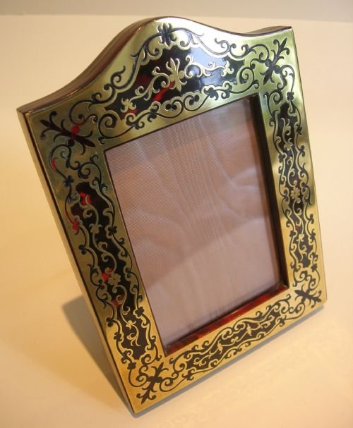 Fine Quality Antique English Boulle Photograph Frame by Vickery, London