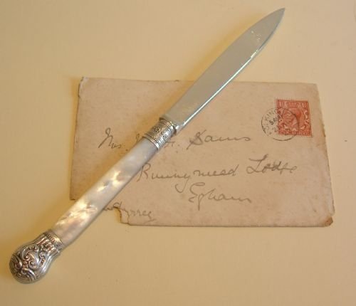 Sterling Silver & Mother of Pearl Letter Opener - 1934