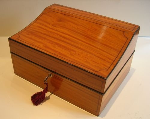 Regency Satinwood Table Box - Unusual Shape C.1820