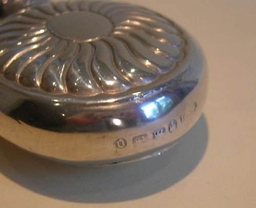 fig 1. Elegant Antique English Sterling Silver Chatellaine Perfume or Scent Bottle