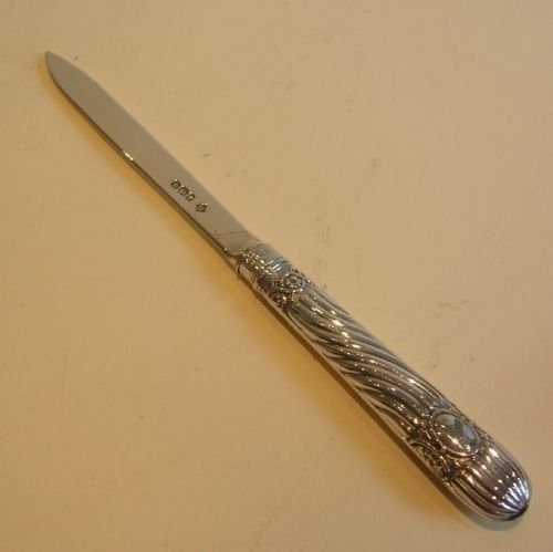 Decorative Antique English Sterling Silver Letter Opener - 1892