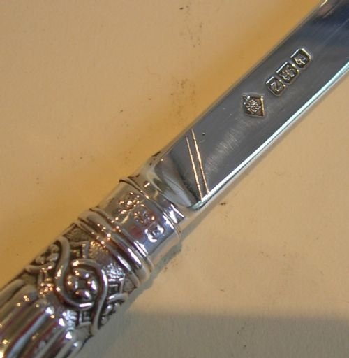 fig 1. Decorative Antique English Sterling Silver Letter Opener - 1892
