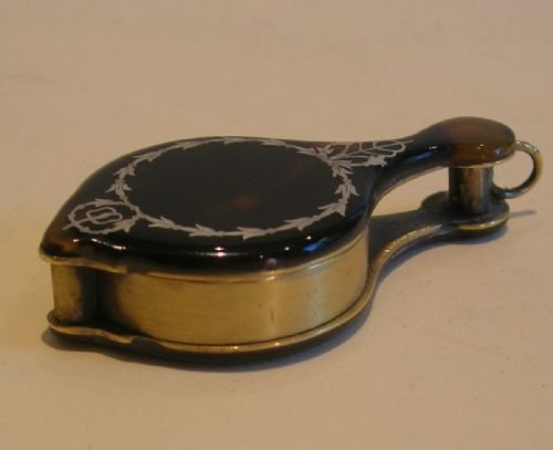 fig 1. Large Tortoiseshell Eye / Magnifying Glass - Silver Pique Inlay