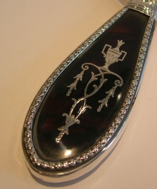 fig 1. Handsome Magnifying Glass In Sterling Silver and Tortoiseshell - 1903