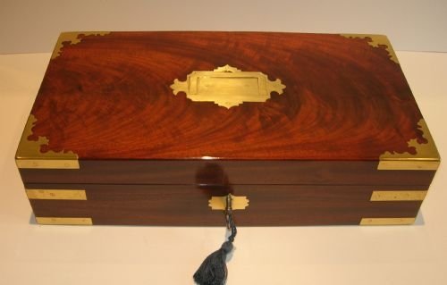 Stunning Georgian Brass Bound Mahogany Table Box C.1820