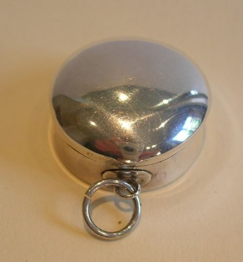 Antique English Sterling Silver Pill Box - 1901