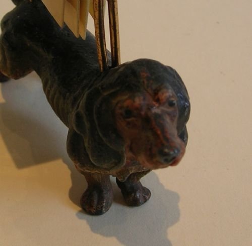 fig 1. Antique English Figural Trumps Marker - Dog - Dachshund