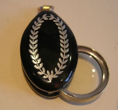 Antique Tortoiseshell and Silver Pique Magnifying / Eye Glass C.1900 / 1910