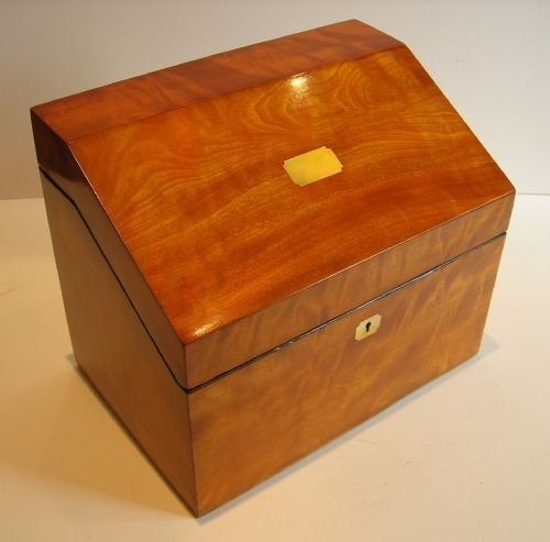 Fabulous Antique English Satinwood Stationery Box by Asprey, London C.1860