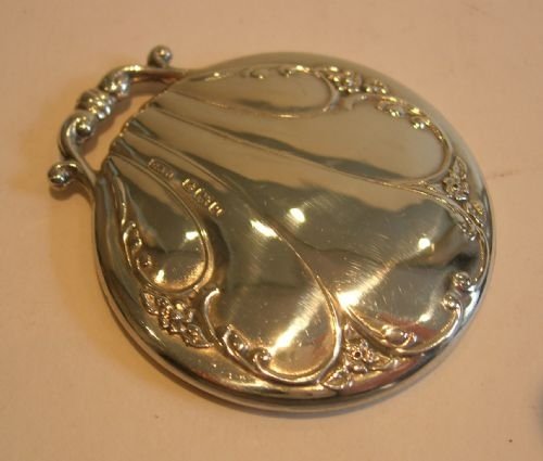 Miniature English Sterling Silver Purse / Handbag Mirror - Hand Mirror Form