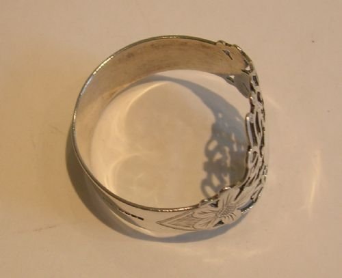 fig 1. Stunning Pretty Antique English Sterling Silver Napkin Ring - Edwardian
