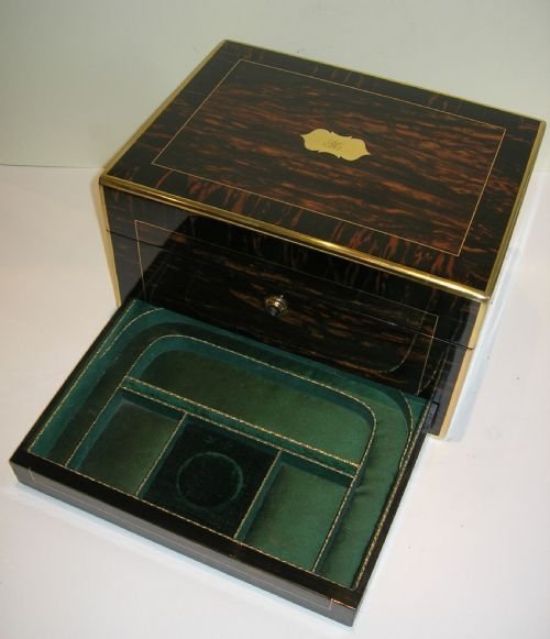 Grand Antique English Calamander Jewelry Box C.1840