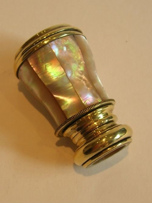 fig 1. Antique French / English Mother of Pearl Monocular c.1890
