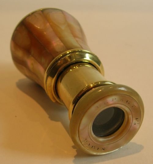 Antique French Mother of Pearl Monocular - Signed Lepert Ft. Paris