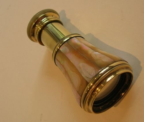 fig 1. Antique French Mother of Pearl Monocular - Signed Lepert Ft. Paris