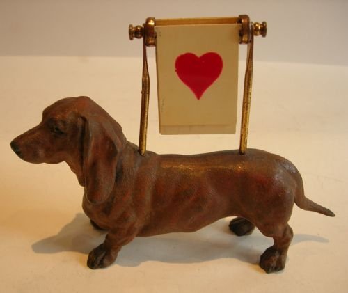Oversized Antique English Figural Trumps Marker - Dog - Dachshund
