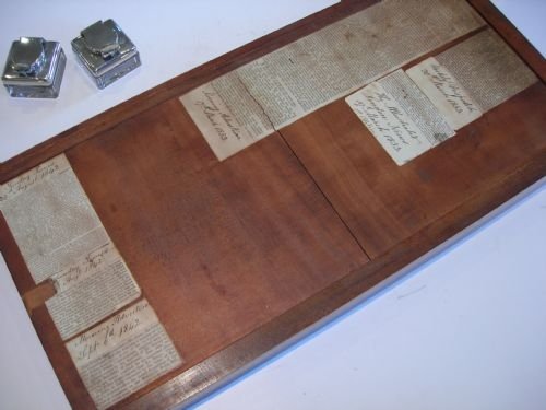 fig 3. Mammoth Brass Bound Writing Slope Signed J.J. Mechi - Full Provenance