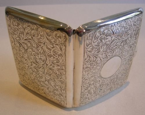 Antique English Sterling Silver Wallet / Card Case / Aide Memoir - 1902