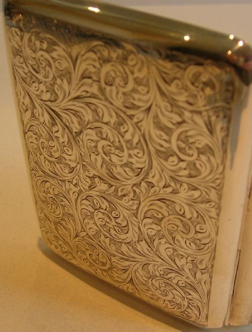 fig 2. Antique English Sterling Silver Wallet / Card Case / Aide Memoir - 1902