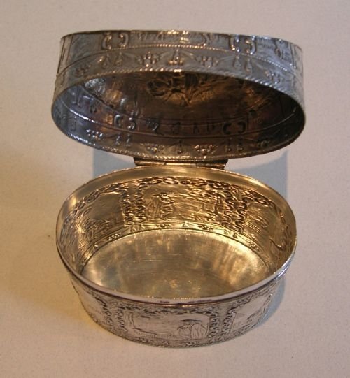 fig 1. Antique Sterling Silver Tea Caddy - English Import Mark - Chester 1908