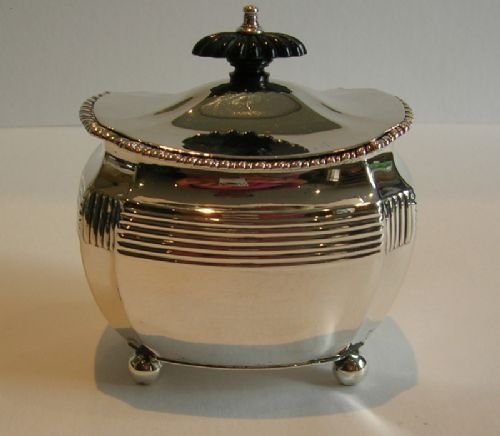 Handsome Antique English Sterling Silver Tea Caddy - 1894