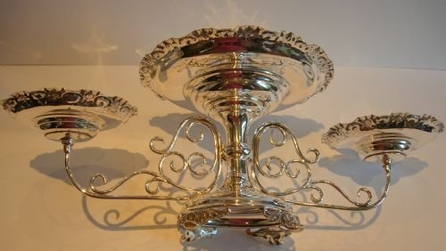 fig 1. Antique English Silver Plated Centerpiece c.1900