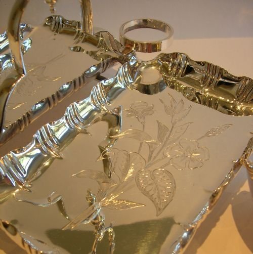fig 1. Antique English Silver Plated Strawberry Set c.1890.