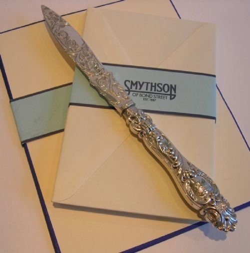 Decorative Antique English Sterling Silver Letter Opener - 1910